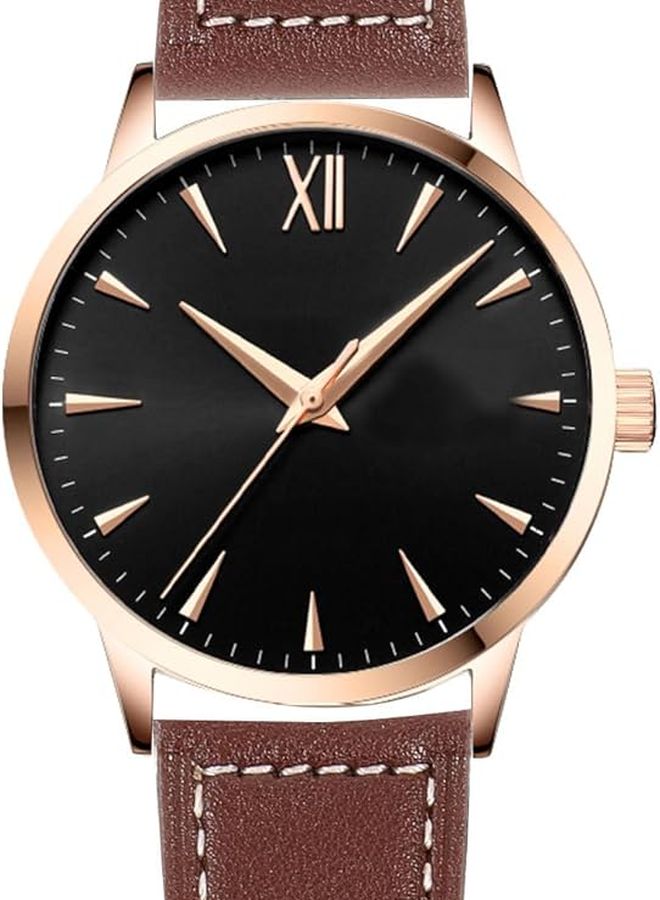 22mm Quick Release Leather Watch Strap Genuine Deep Brown With White Stitching - Image 3